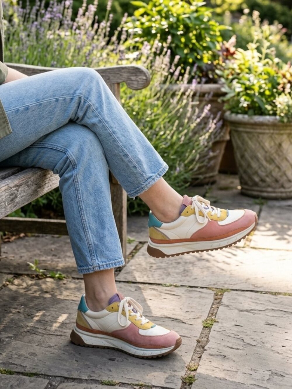 Madewell Kickoff Trainer Leather Sneakers in Colorblock